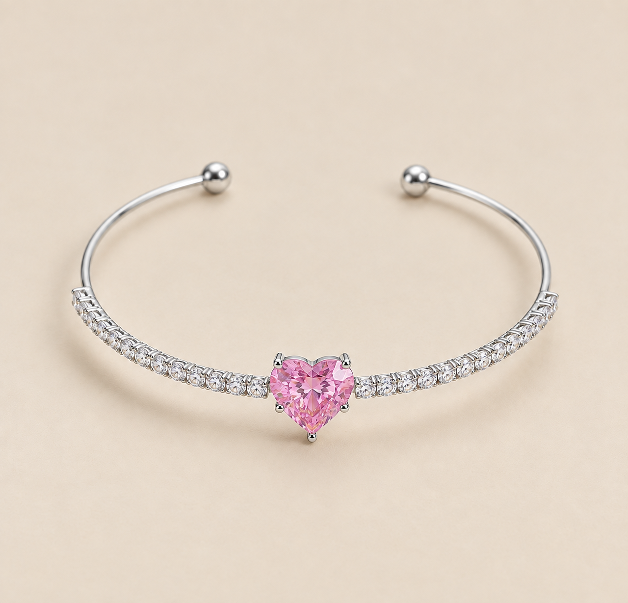 Set de Zirconia Rosa con Baño de Oro