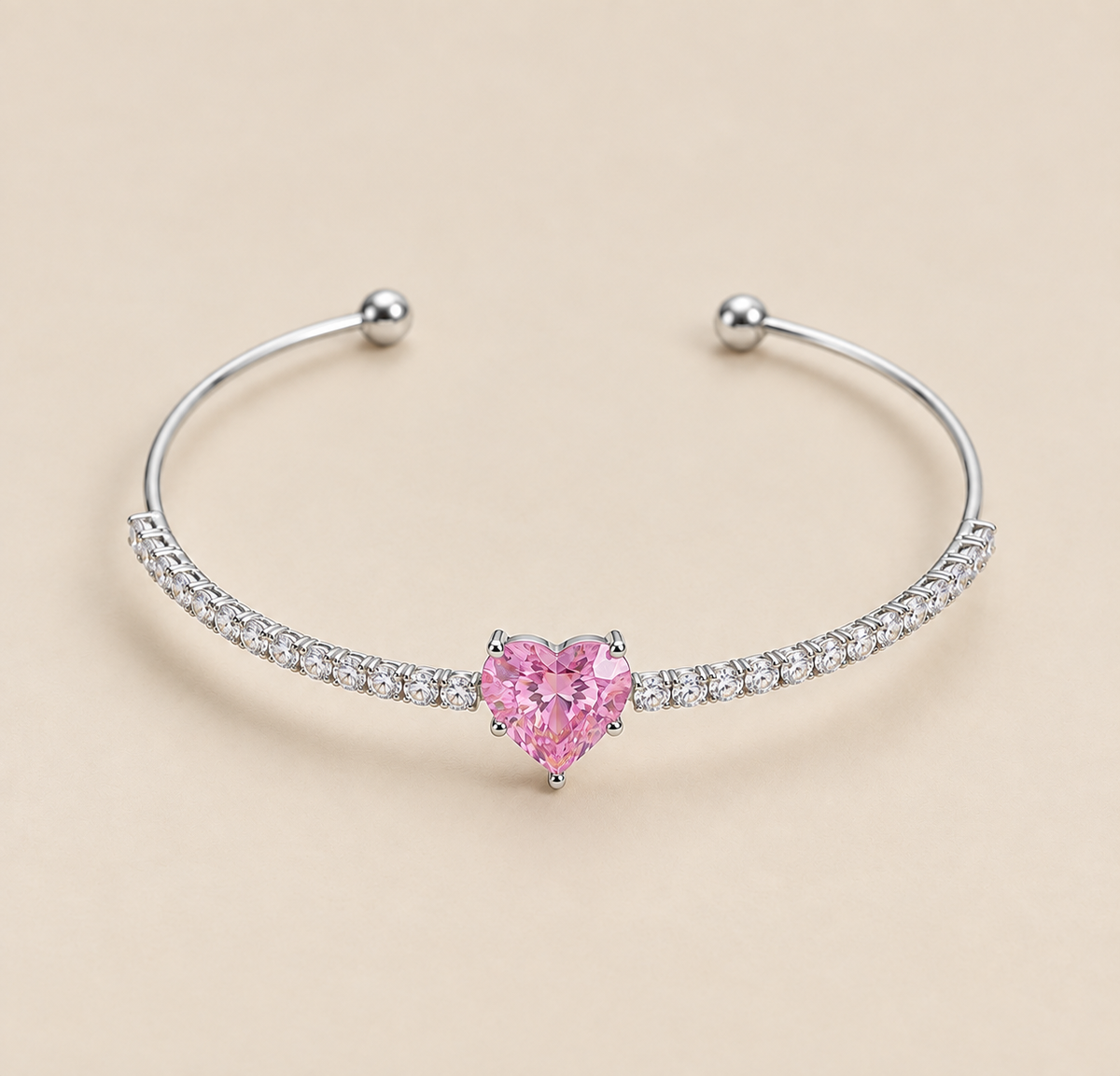 Set de Zirconia Rosa con Baño de Oro
