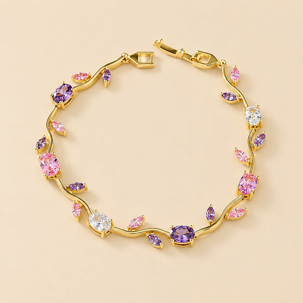 Pulsera Daisy de Flores y Circonitas