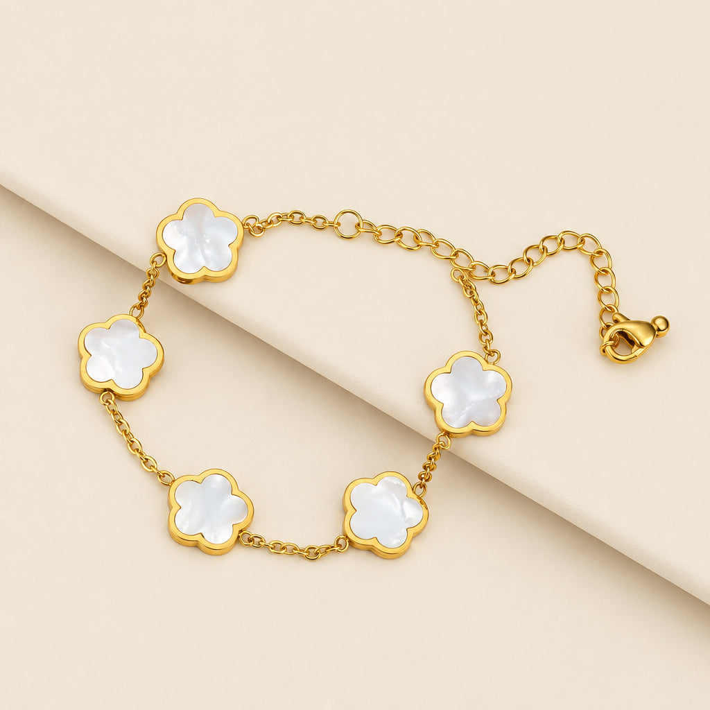 Pulsera Trébol de Acero Inoxidable