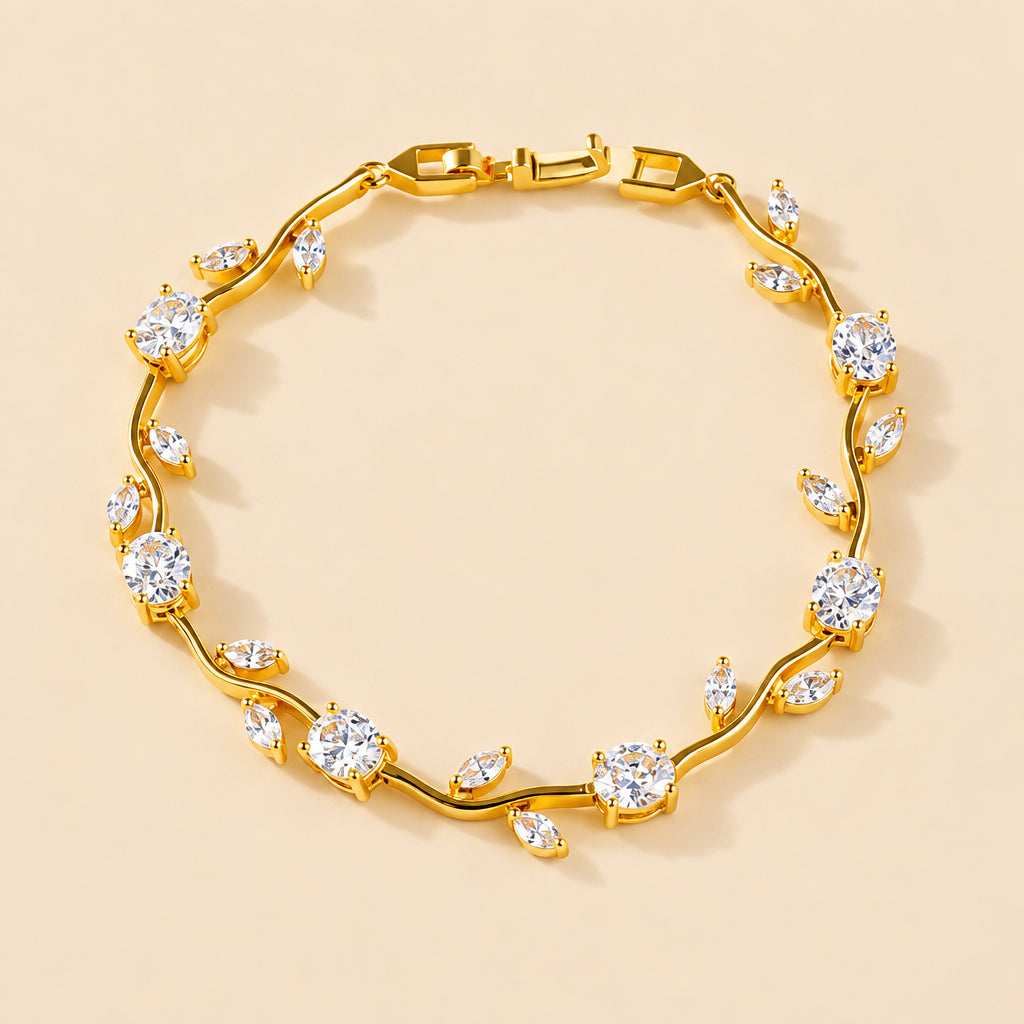 Pulsera Daisy de Flores y Circonitas