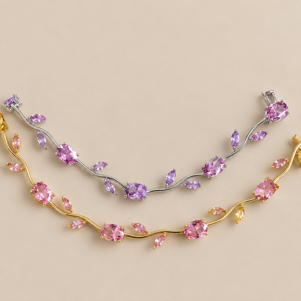 Pulsera Daisy de Flores y Circonitas