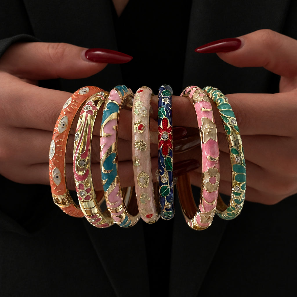 Conjunto de pulsera Floral de Circonita