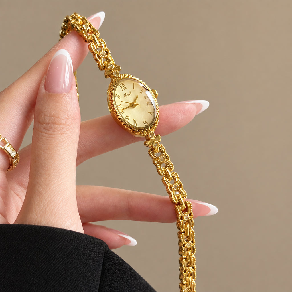 Reloj Siena Ovalado Dorado