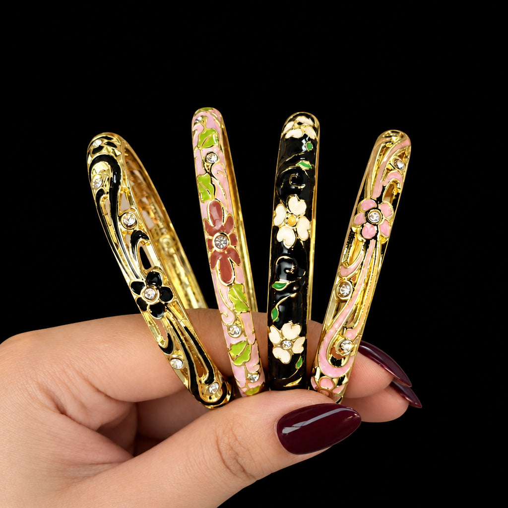 Conjunto de pulsera Floral de Circonita